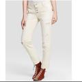 Free People Jeans | Free People The Mountaineer Relaxed Distressed Jeans In Ecru | Color: Cream | Size: 4