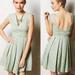 Anthropologie Dresses | Anthropologie Paper Crown Parkside Tweed Pleated Mint Green/Gold Sparkly Dress | Color: Gold/Green | Size: Xs