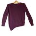 Athleta Sweaters | Athleta Womens Sz Xxs Asym Rest Day Sweater Asymmetrical Split Hem Maroon Purple | Color: Purple | Size: Xxs