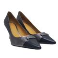 Coach Shoes | Coach New York Gunmetal Cap Toe Leather /Patent Leather Pumps Shoes Sz 11 | Color: Black/Silver | Size: 11