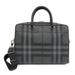 Burberry Bags | Burberry 8005158 Men's Leather,Pvc Briefcase,Shoulder Bag Black,Gray | Color: Black | Size: Os