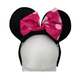 Disney Accessories | Disney Headband Minnie Mouse Ears Satin Pink Polka Dot Bow Girl's One Size | Color: Black/Pink | Size: Osg