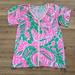 Lilly Pulitzer Dresses | Lilly Pulitzer Bonita Dress Coverup Size Xl Pink And Green | Color: Green/Pink | Size: Xl
