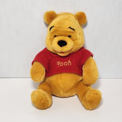 Disney Toys | Disney Pooh Plush Beanie - Official Walt Disney World - 11" | Color: Gold/Red | Size: Osbb