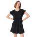 J. Crew Dresses | J. Crew Black Ruffle Tier Woman’s Size Large Knit Broken-In Jersey Tiered Dress | Color: Black | Size: L