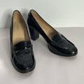 Michael Kors Shoes | Michael Kors Buchanan Black Patent Leather Loafers Heels Shoes Size 9.5 | Color: Black | Size: 9.5
