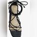 Jessica Simpson Shoes | Jessica Simpson Black Flat Chasca Ankle Wrap Sandals | Color: Black | Size: 11