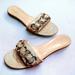 Kate Spade Shoes | Kate Spade Gold Accent Slide Sandal, Size 9 B, Gold/Silver Color With Tan | Color: Cream/Gold | Size: 9