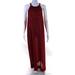 Madewell Dresses | Madewell Womens Sleeveless Crew Neck Flower Cluster Maxi Dress Red Cotton Medium | Color: Red | Size: M
