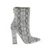 RAYE Boots: Gray Snake Print Shoes - Women's Size 7 1/2 - Pointed Toe