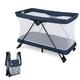 COSTWAY Folding Travel Cot, Baby Nursery Center with Washable Mattress, Portable Mesh Playpen Crib for Newborns to Toddlers, No Assembly Needed