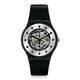 Swatch New Gent BIO-SOURCED Silver Glam Again Quartz Watch, Black, Quartz Watch