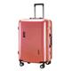 PASPRT Carry On Luggage Simple Travel Luggage Silent Universal Wheel Trolley Luggage USB Charging Carry on Luggage Smart Luggage No Zipper Suitcases (Red 35 * 22 * 55CM)