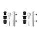 Tyatocepy 2X Umbrella Pole Mount Stand Tube Set, Parasol Base Holder Insert Pipe Sleeve, for Outside Garden Backyard Balcony