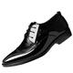 Men's Formal Dress Shoes Pointed Toe Shoes Lace Up Stylish Smart Shoes Black Size 9.5uk