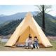 Lightweight Teepee Camping Tent Pyramid Tent for Mountaineering Hiking Camping 5-8 Person Family Camping Teepee Tent