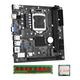 Reapyyt ITX H61 Desktop Motherboard Computer Motherboard +I3-3240 +1X8G DDR3 1600MHz RAM CPU LGA 1155 Support Up to 16GB RAM Slots 100M Network Card