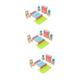 BESTonZON 3 Sets Play House Toy Little Girl Crafts Dollhouse Furniture Decoration Dollhouse Bed Furniture Model Bedroom Furniture Kids Decor 1: 12 Scale Toy Set Child Mini Wooden