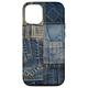 Hülle für iPhone 15 Pro Vintage Denim Patchwork Upcycled Mixed Jeans Retro Fashion