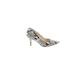 Alfani Heels: Slip-on Kitten Heel Bohemian Silver Snake Print Shoes - Women's Size 7 1/2 - Pointed Toe