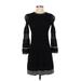 Shoshanna Casual Dress - Sweater Dress: Black Dresses - Women's Size P