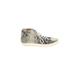 Bocage Sneakers: Ivory Snake Print Shoes - Women's Size 41 - Round Toe