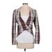 Derek Lam 10 Crosby Jacket: Short Burgundy Print Jackets & Outerwear - Women's Size 0