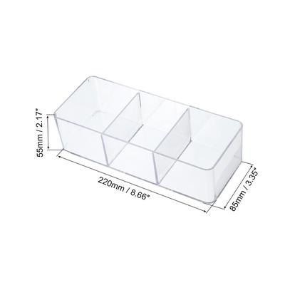 Plastic Tea Box, 2pcs 3 Compartments Tea Bag Organizer Coffee Bag Style 3, Clear - Transparent