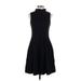 Ganni Casual Dress - A-Line Mock Sleeveless: Black Print Dresses - Women's Size X-Small