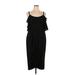 City Chic Cocktail Dress - Midi: Black Solid Dresses - Women's Size 16 Plus