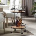 Trent Austin Design® Rayfield Metal Serving Bar Cart Wood/Metal in Black/Brown | Wayfair 5CD44DCCCE5F47AF8D4218688629212E