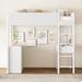 Red Barrel Studio® Adrianne Loft Bed Wood in White | 70.8 H x 79.9 W x 42.1 D in | Wayfair BA0232EC725C4736BC1359A700701D4C