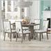 Latitude Run® 7-Piece Dining Set w/ Farmhouse Rectangular Dining Table Wood in Gray | 30 H x 36 W x 60 D in | Wayfair