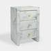 Orren Ellis Emarosa 3 - Drawer Nightstand in White Wood in Brown/White | 25.98 H x 13.78 W x 17.72 D in | Wayfair E355B7F11ACF48E597037294793536DA