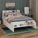 Red Barrel Studio® Uppingham Wood Full Size Platform Bed w/ 2 Drawers, Storage Headboard & Footboard Wood in White | Wayfair