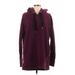 Xersion Pullover Hoodie: Burgundy Solid Tops - Women's Size Large