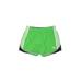 Adidas Athletic Shorts: Green Color Block Activewear - Women's Size Large