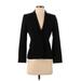 Calvin Klein Blazer Jacket: Short Black Print Jackets & Outerwear - Women's Size 2 Petite