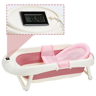 Swanew - Baby Badewanne Reisebadewanne Babywanne Ergonomische Faltbare mit Thermometer