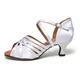 chaussures de danse pour femmes chaussures latines en satin cristaux talon / baskets talon haut mince noir / kaki