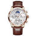LIGE Men's Quartz Watch Luxury Business Casual Dress Analog Wristwatch Calendar Date Timepiece Chronograph Waterproof Leather Strap Sport Watches for Men