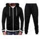 Men's Tracksuit Sweatsuit Zip Hoodie Sweatshirt Hoodie Jacket Jogging Suits Red Black BlackLight Grey Dark GreyLight Grey RedLight Grey RedDark Grey Hooded Color Block Drawstring 2 Piece Sports