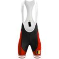 21Grams Men's Cycling Bib Shorts Bike Bib Shorts Pants Mountain Bike MTB Road Bike Cycling Sports Belgium National Flag 3D Pad Breathable Quick Dry Ultraviolet Resistant Black Red Polyester Spandex