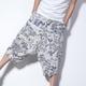 Men's Summer Shorts Beach Shorts Capri Pants Drawstring Elastic Waist Print Graphic Prints Comfort Breathable Calf-Length Outdoor Casual Daily Linen / Cotton Blend Fashion Streetwear 1 2
