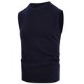 Men's Sweater Vest Pullover Sweater Jumper Ribbed Knit Cropped Knitted Solid Color Crew Neck Basic Stylish Outdoor Daily Clothing Apparel Winter Fall Black Army Green M L XL