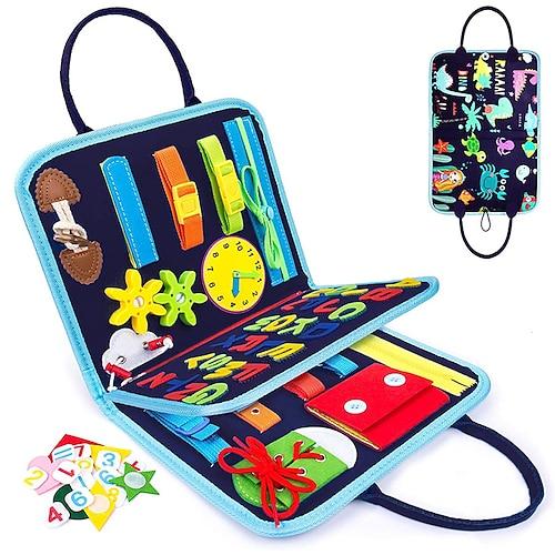 Montessori-Spielzeug, Filz-Beschäftigt-Brett-Tasche, Früherziehung, Puzzle, Lernbrett, Montessori-Training für Kleinkinder, Lehrmittel