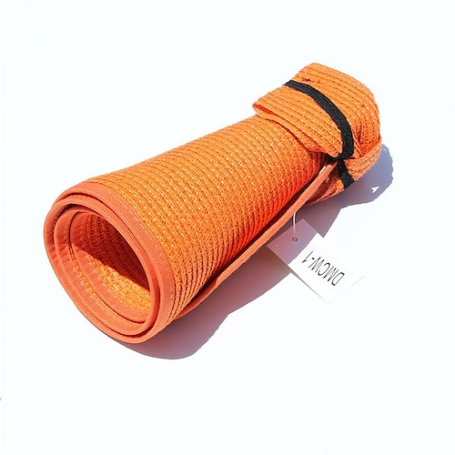 Sonnenblendenhüte für Damen, breiter Krempe, Stroh, aufrollbar, Pferdeschwanz, Sommer-Strandhut, UV-Licht, UPF, verstaubar, faltbar, für Reisen, Sommer Image