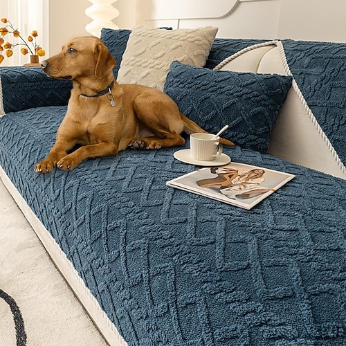Plüsch-Sofabezug für Hunde und Haustiere, Couch-Kissenbezug, Sofabezug, Handtuchbezug, kratzfester Möbelschutz für Zweisitzer, Sessel (nicht im Set erhältlich) Image
