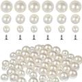 150 Pairs Pearl Rivets for Fabric Studs Clothes Earrings Veil Imitation Pearls Trim Buttons Bride