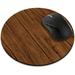 Round Mousepad Red Brown Wood Mouse Pad For Home Office And Gaming Desk